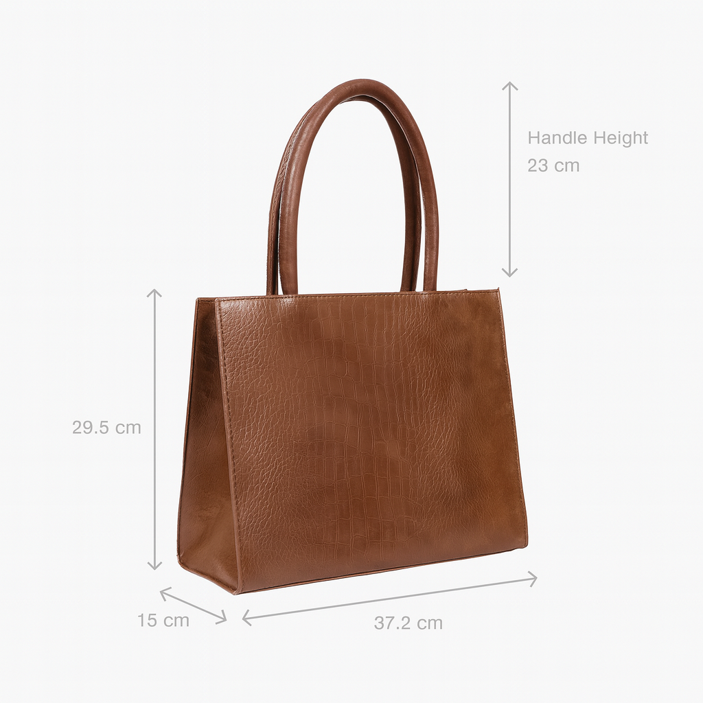 Brown Croco Tote
