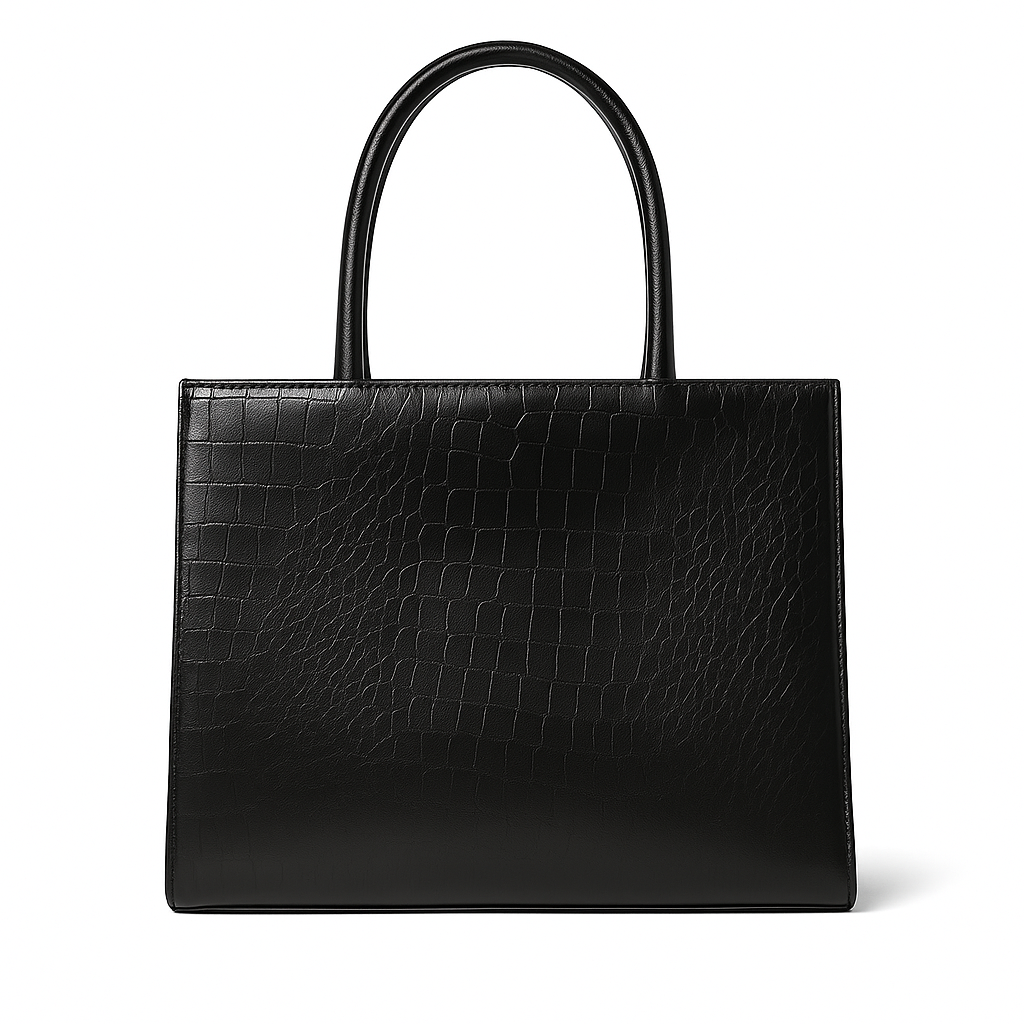 Black Croco Tote
