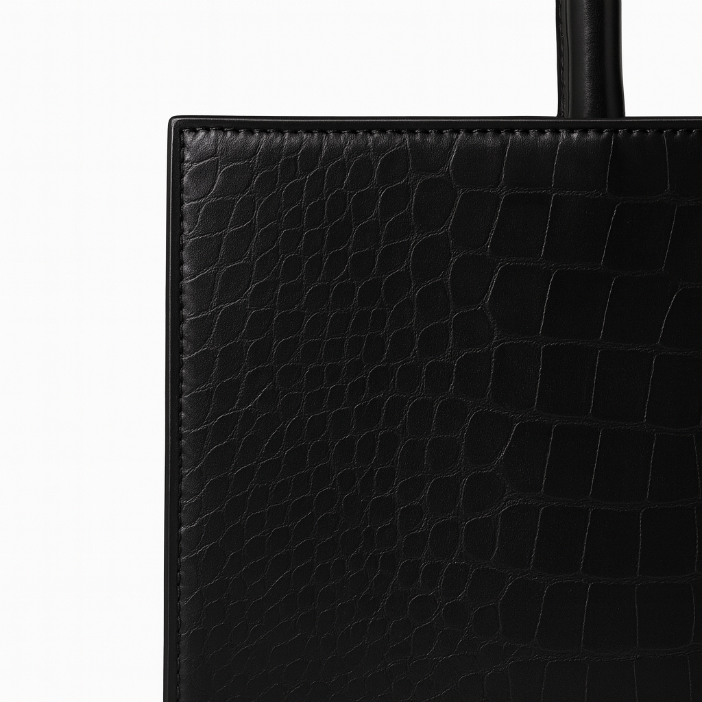 Black Croco Tote