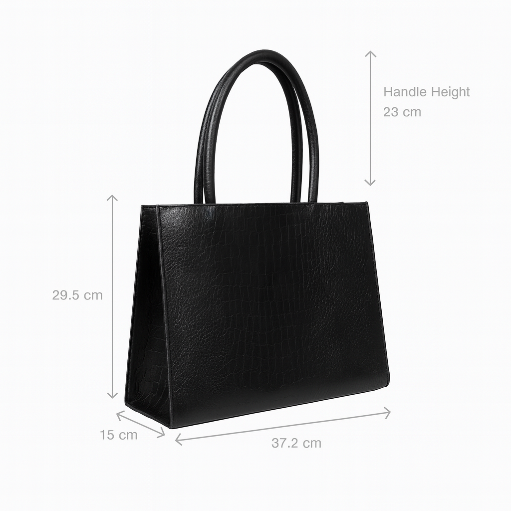 Black Croco Tote