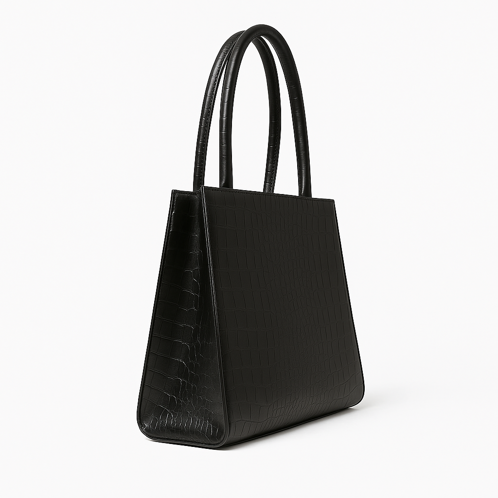 Black Croco Tote