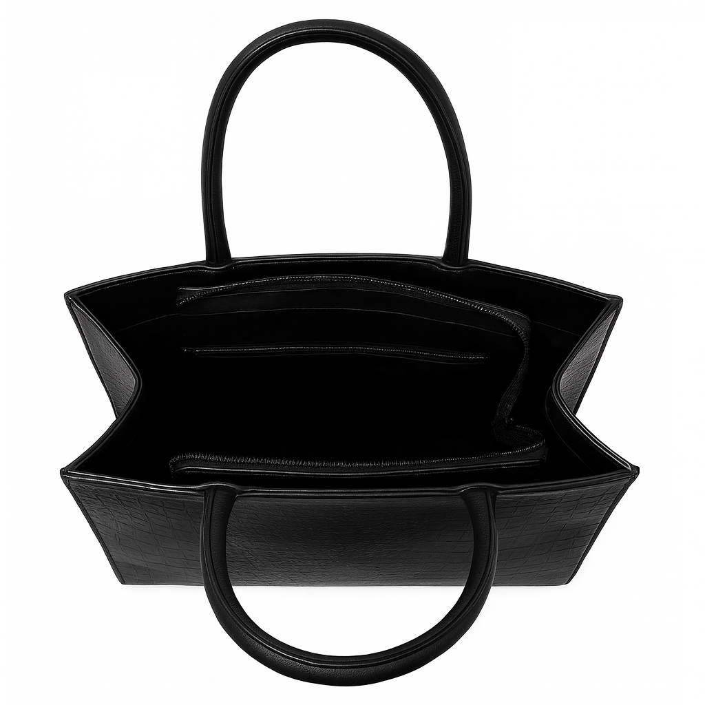 Black Croco Tote