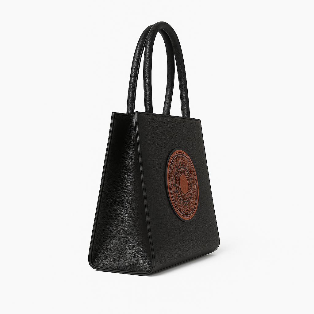 Black Patched Tote