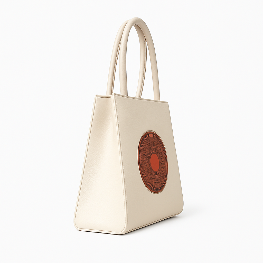 Ivory Patched Tote