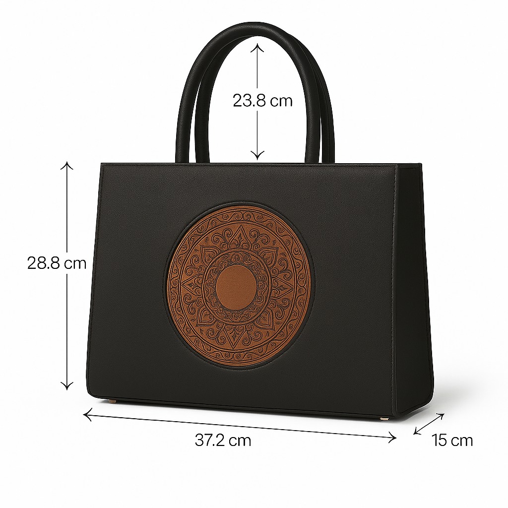 Black Patched Tote