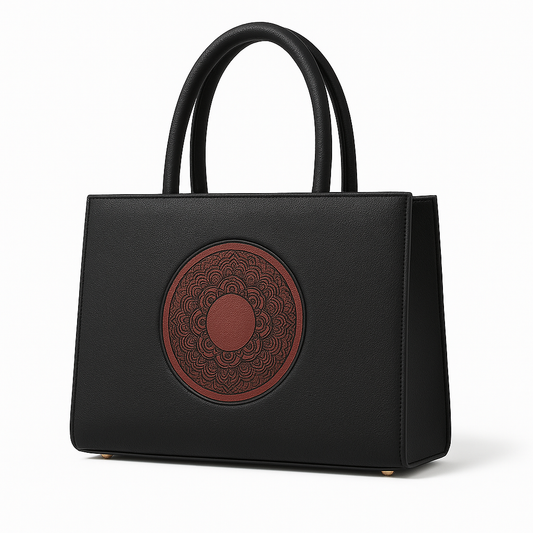 Black Patched Tote