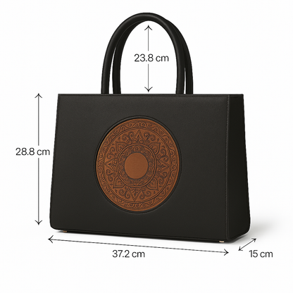 Black Patched Tote