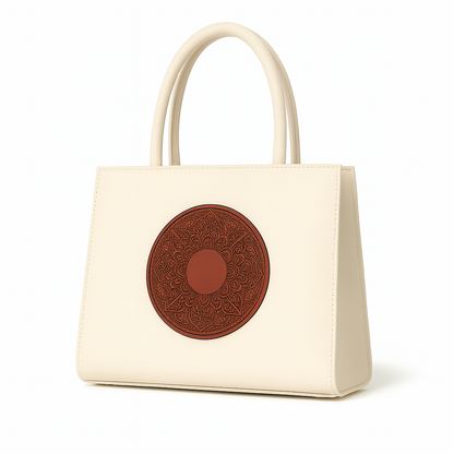 Ivory Patched Tote